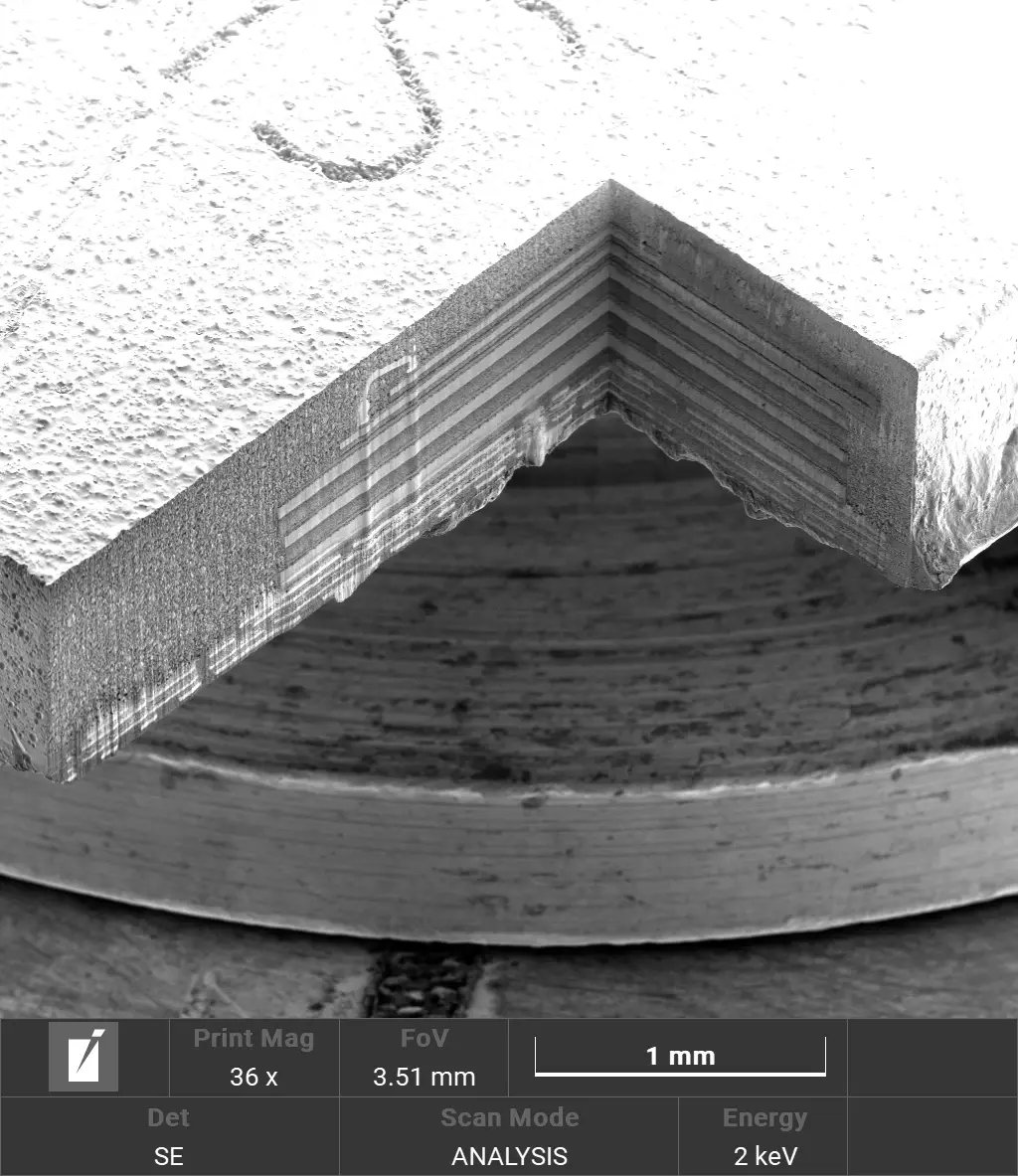 2_Laser milling through entire stack of memory dies_1x