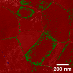 TEM image of ZrO2 acquired with TENSOR microscope from TEM sample prepared automaticaly and particular phase map-1