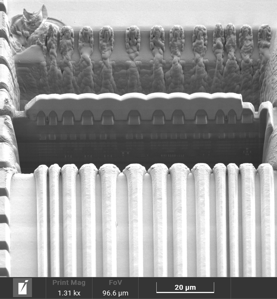 Tescan SOLARIS 2 Ga FIB-SEM TEM lamella prepared from display device for semiconductor sample preparation
