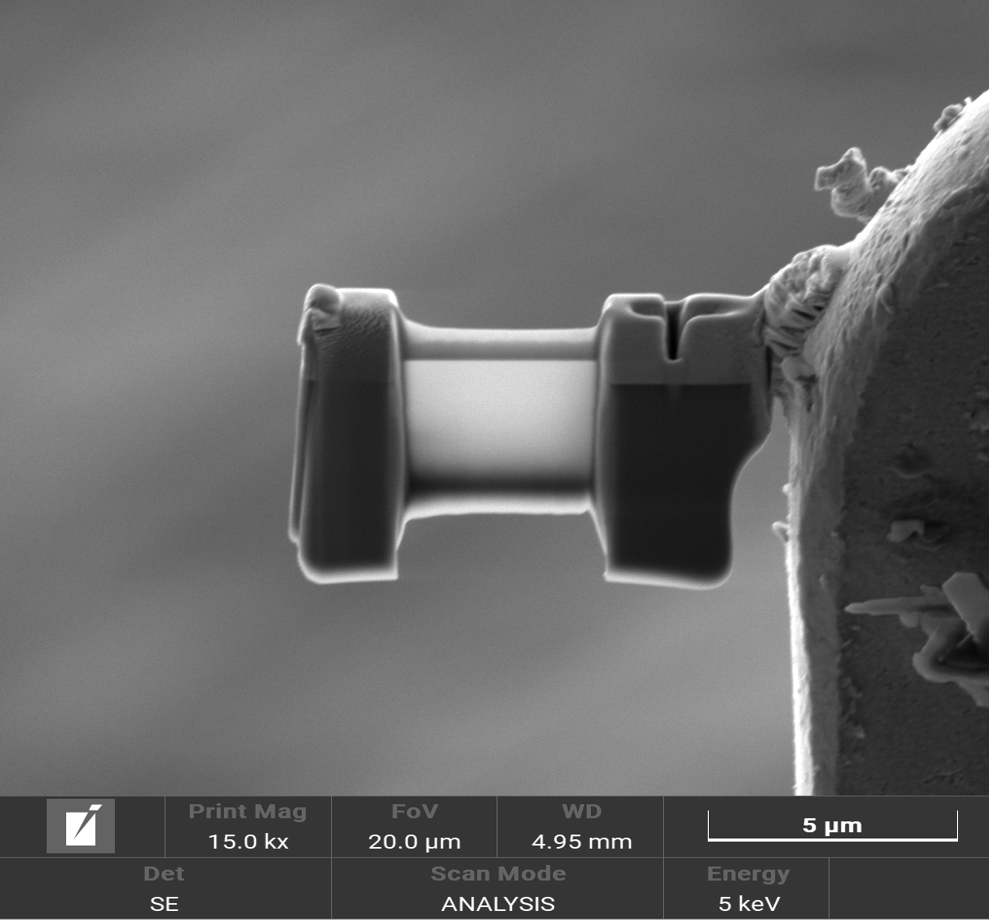 Tescan SOLARIS 2 Ga FIB-SEM transparent TEM sample prepared in fully automated regime using TEM AutoPrep™ Pro software for semiconductor analysis